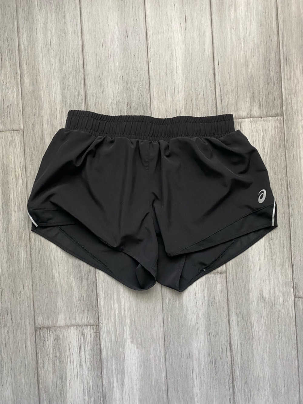 ASICS Women's Black Running Split Shorts Athletic Reflective